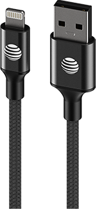 AT&T 6-Foot USB A to Lightning Cable - Black